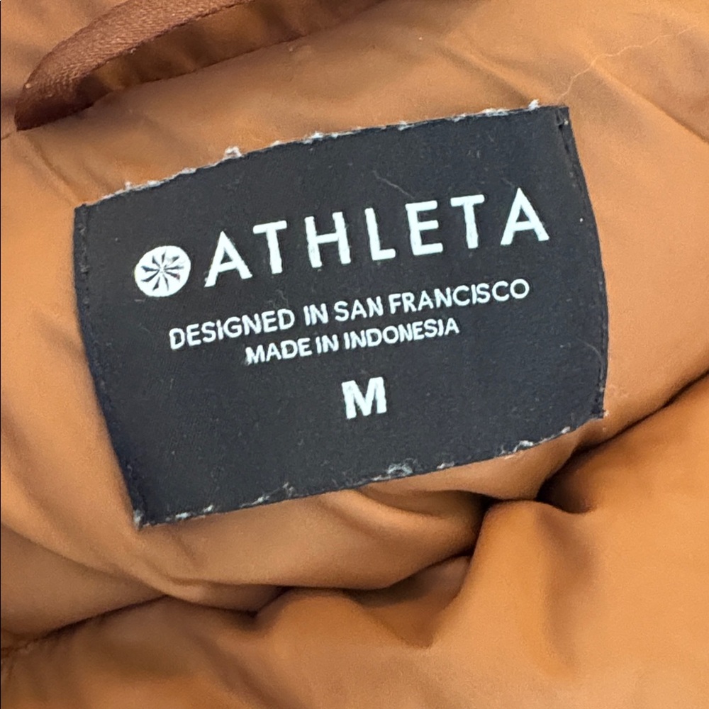 Athleta Downtown Jacket Down Puffer Chestnut brown - image 6